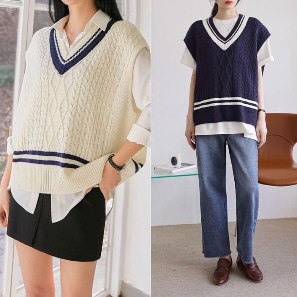 GU Uniform V Neck Sweater Vest